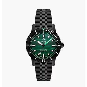 Zodiac Super Sea Wolf Automatic Green Malachite Dial‎ Black Mens Watch ZO9291